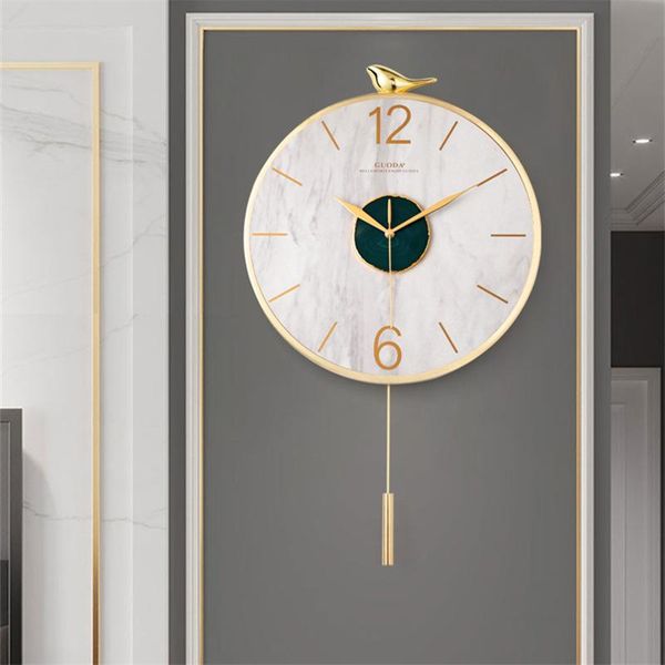 

creative simple nordic silent light luxury living room wall clock home decoration clocks
