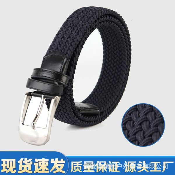 

belts men's knitting belts navy casual b tactical training elastic pin bule inner, Black;brown