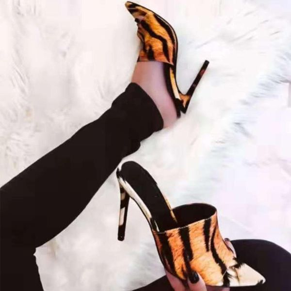 

dress shoes 2021 women's pumps heels leopard zebra super high heel slippers women pointed toe ladies female fashion woman, Black