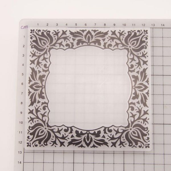 

grade po template square frame embossing folder wedding party card making plastic paper craft scrapbooking tools