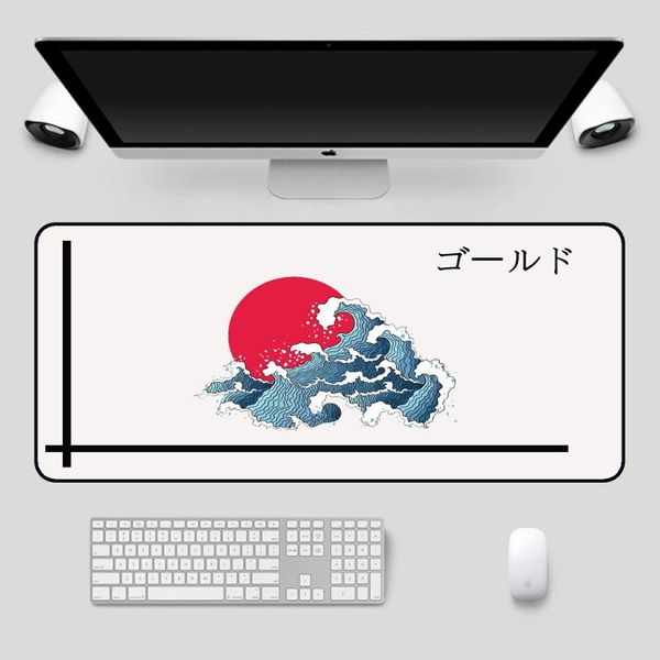 

mouse pads & wrist rests japanese daily wave design extension large pad xxl game accessories computer notebook gamer pc keyboard carpet desk