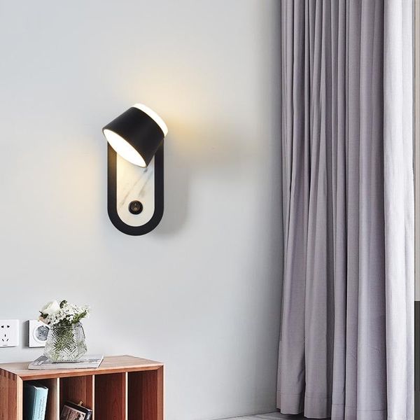 

wall lamps rotatable led lamp with switch nordic luxury simple and modern for el bedside living room light fixture