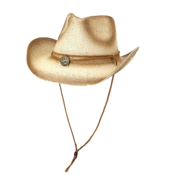 

wide brim hats sun hat for women summer fashion monochrome spray paint cowboy ethnic style straw outdoor seaside hz83, Blue;gray