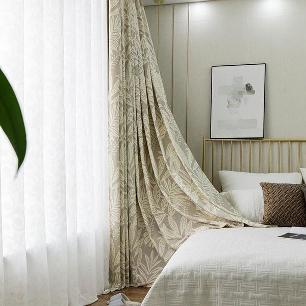 

good s modern and simple style polyester-cotton printed curtains custom for living room bedroom tulle curtain & drapes