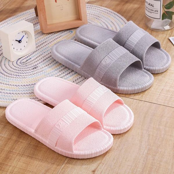 

shoes slippers women summer sandals home soft cute couple indoor men's bath non-slip bathroom and, Black