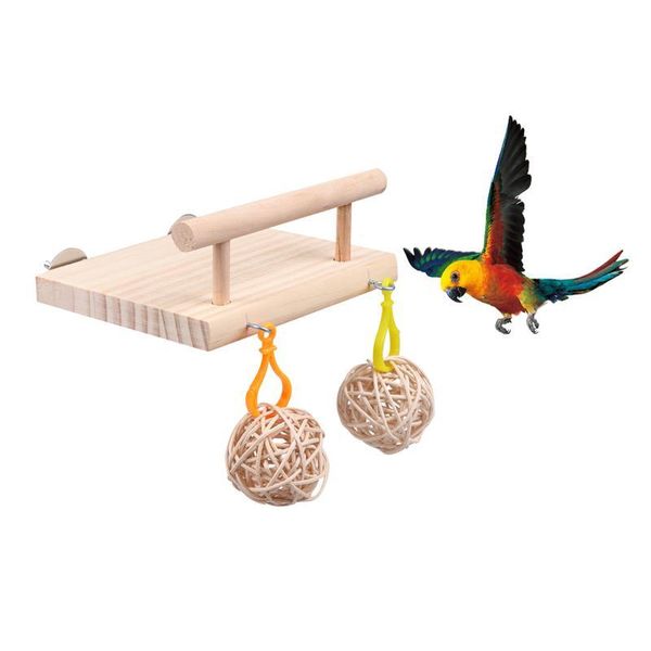 

other bird supplies parrot toy standing rod swing funny wooden bite climbed ladder educational chew birds