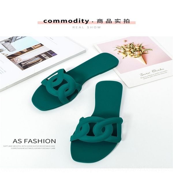 

gou3 for women's wear 2020 summerfashion net red ins pig nose slippers slippers flat bottomed beach sandalssandals sandalsshoes, Black