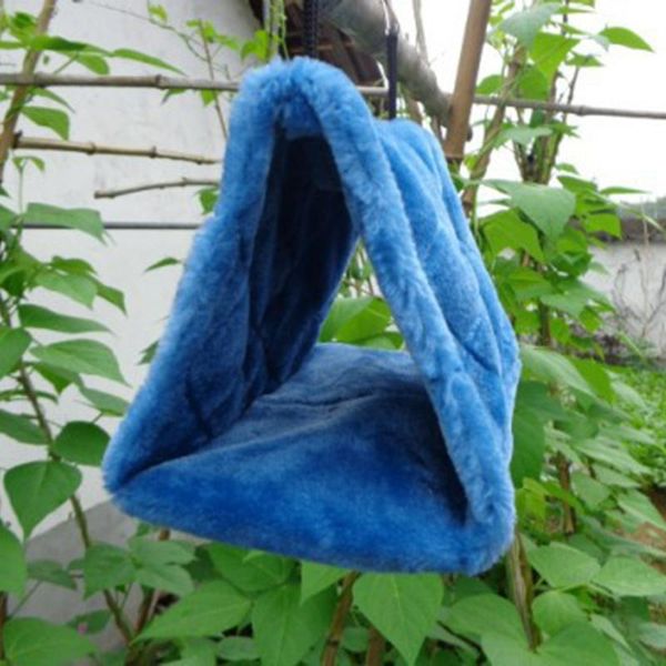 

soft plush hanging birds cage hammock bed parrot canary hut nest toys pet bird nests supplies winter warm animal tent cages