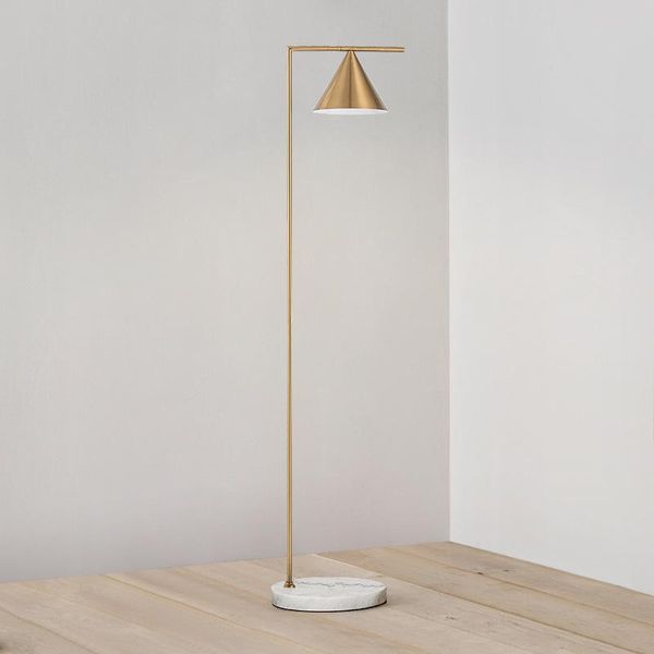 

modern simple marble decoration adjustable led floor lamp study bedroom living room personality horn hood vertical light lamps