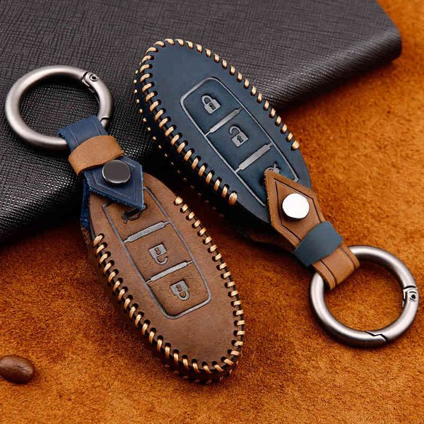

genuine leather car key cover for sentra livina tiida marc kicks x-trail teana j10 j11 t32 qashqai