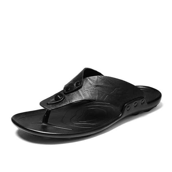 

mens sport flip flops comfort casual thong sandals outdoor slippers, Black