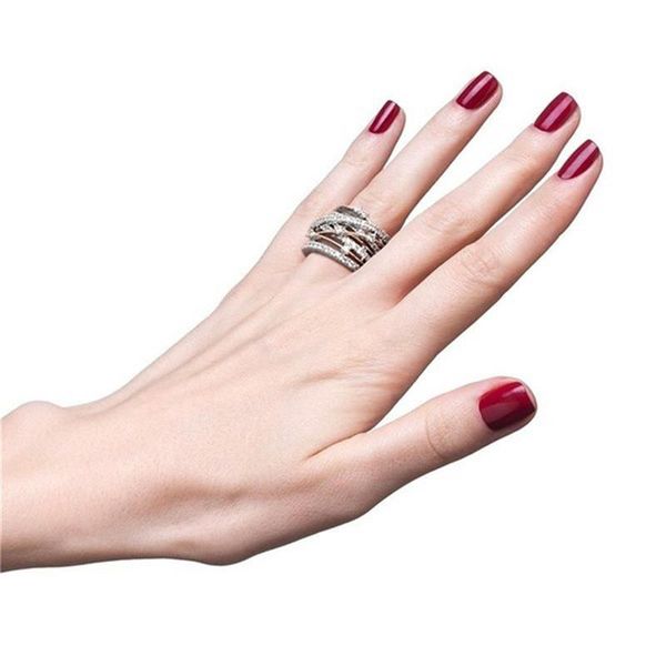 

fashion crossover two-tone ring for woman jewelry wedding engagement gifts rings, Slivery;golden