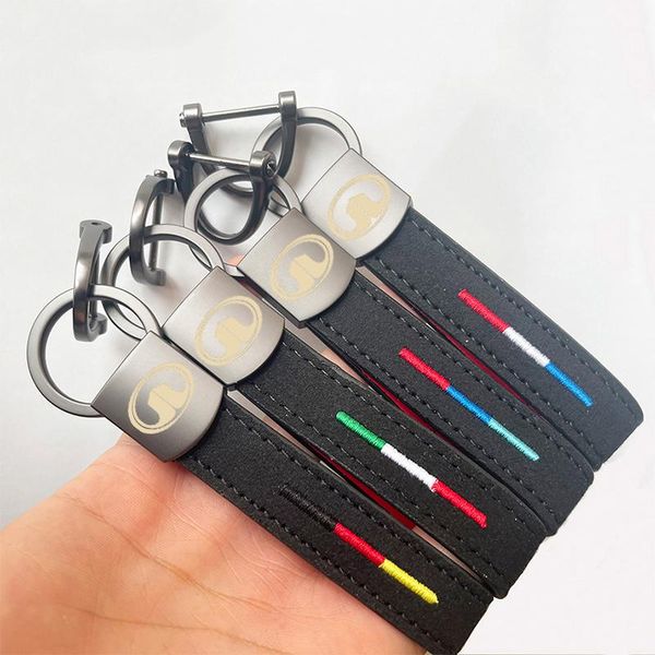 

keychains three color leather horseshoe buckle suede keychain key ring for great wall hover h3 h5 m4 poer pao voleex c30 wingle 3 5 6 7, Silver