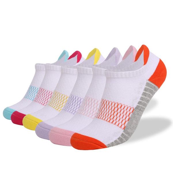 

sports socks 6 pairs men/women running professional outdoor sport breathable cushion athletic fitness hiking walking low cut ankle sock, Black