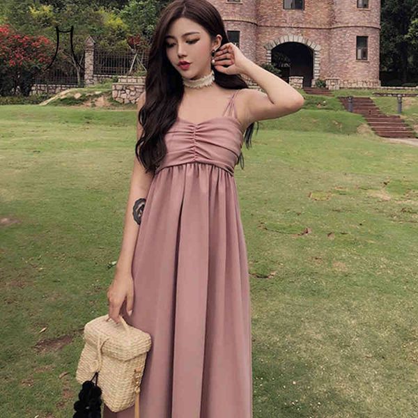 

heydress women summer spaghetti strap dress vintage backless female boho dress casual holiday lady retro vestidos 210426, Black;gray