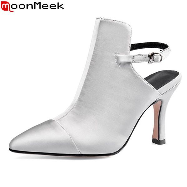 

dress shoes moonmeek plus size 34-43 fashion high heels stiletto pointed toe women pumps spring summer woman, Black
