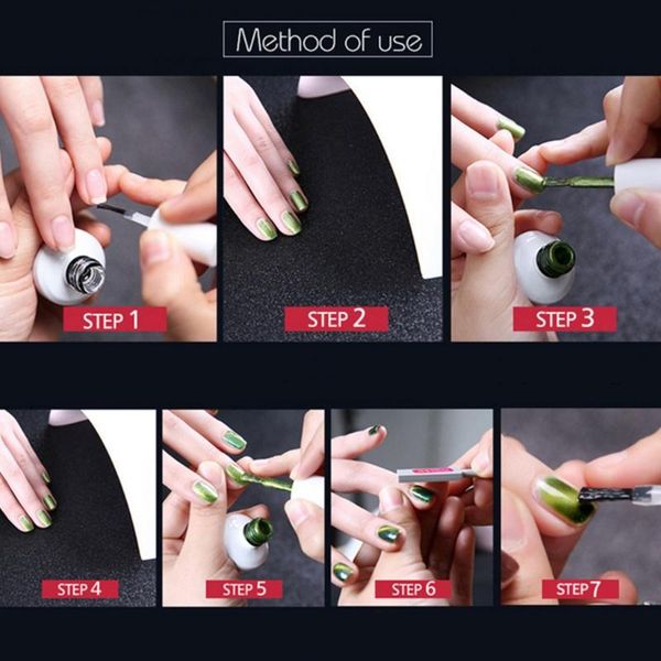 

nail gel q1qd 2pcs star cat's eye glue art and set polish, Red;pink