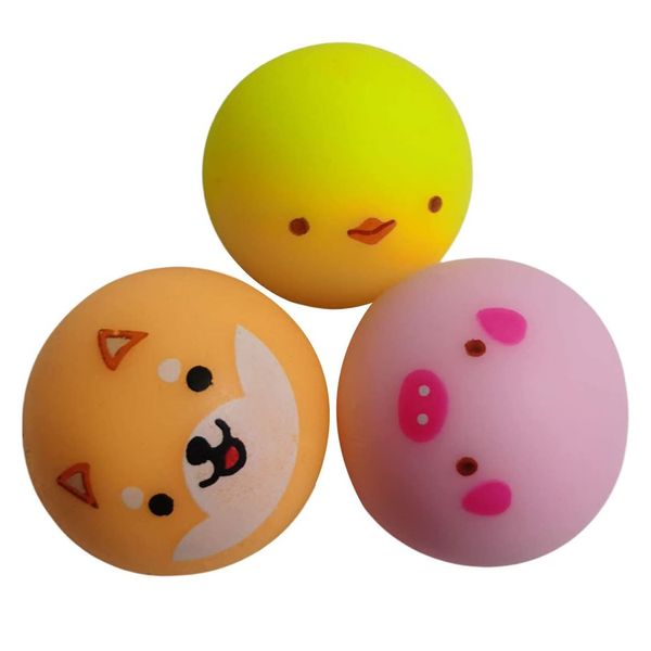 

4Pcs Stress Balls Sticky Ceiling Balls Soft TPR Squeeze Soft Elastic Round Balls Antistress Children Adults Decompression Toy