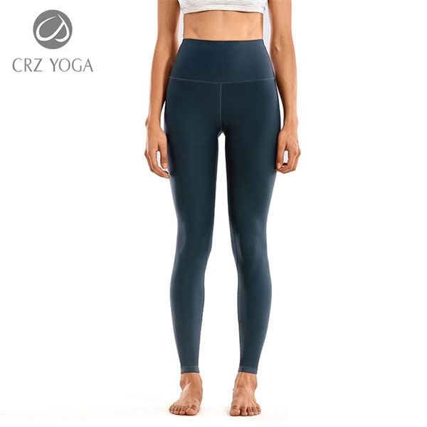 

crz yoga women's thermal fleece lined leggings winter warm high waist yoga pants workout tight -28 inches, Black;white