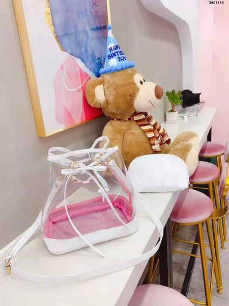 

bag holder2021 new women's bucket single shoulder messenger bag pvc transparent bag handbaghandbag hook