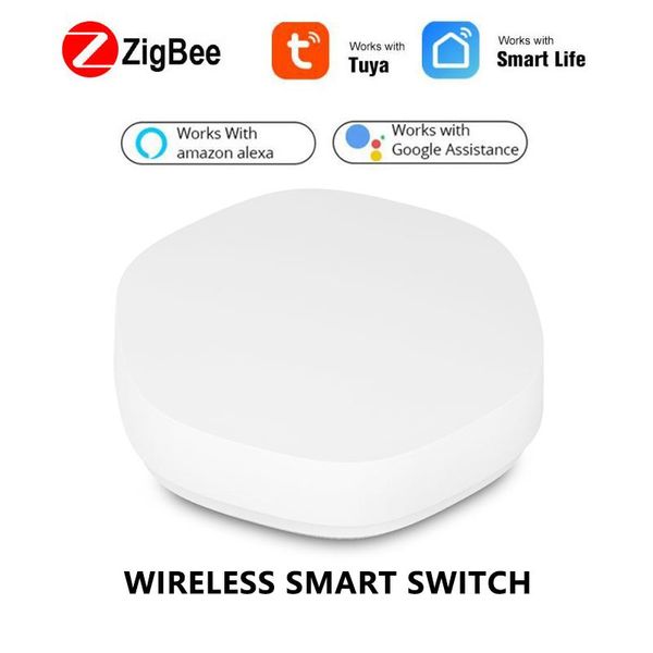 

smart home control 1/2pcs tuya zigbee switch wifi wireless button mini one key three uses multi-scene linkage app remote