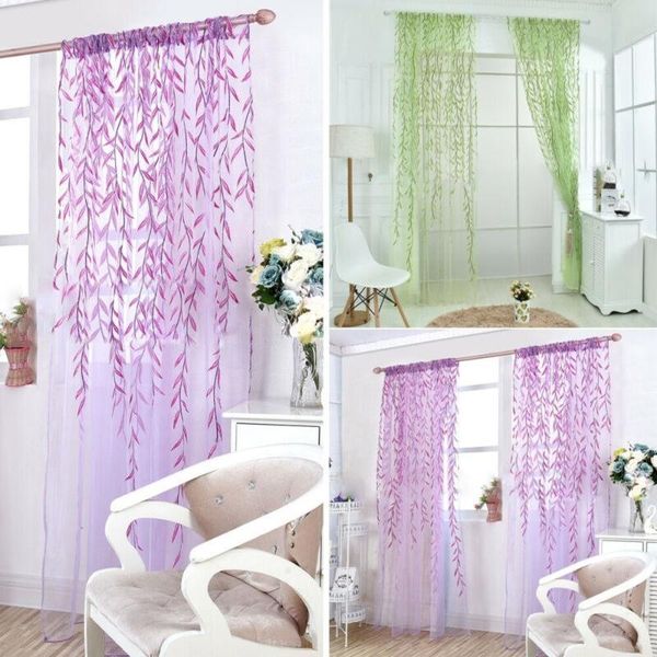 

sheer voile curtains panel rod pocket slot net wicker print window indoor uk curtain & drapes