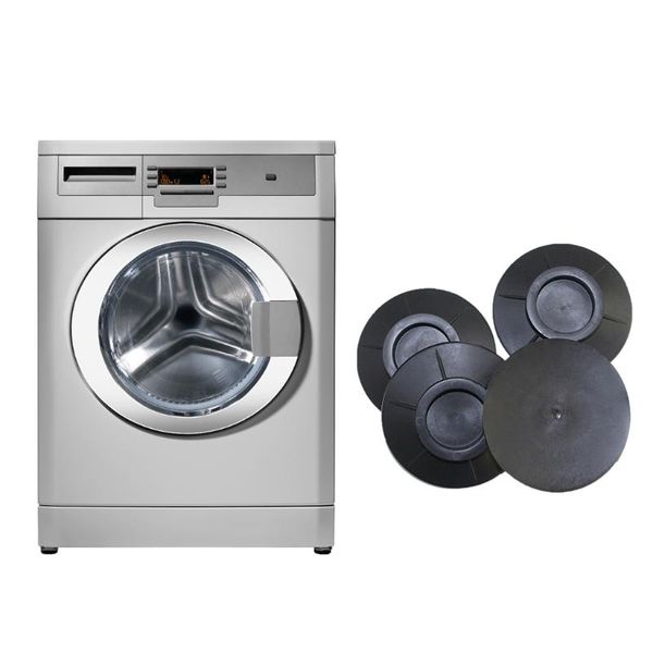 

4pcs floor mat washing machine feet pads non slip proof furniture elasticity black rubber protectors bath mats