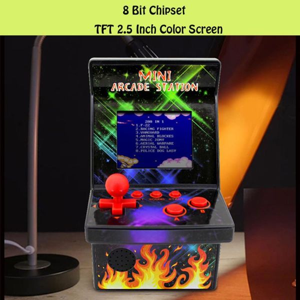 

in 1 mini arcade game console retro handheld player 200 games 8 bit 2.5" colorful display gift for kids portable players
