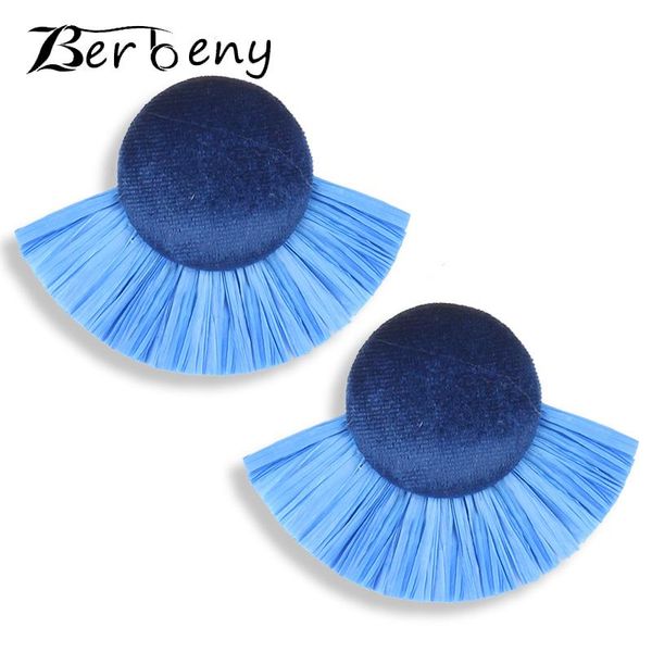 

dangle & chandelier berbeny 2021 est bohemian four-colors flannel earrings fashion satin pendant drop for women girl cute jewelry gift, Silver
