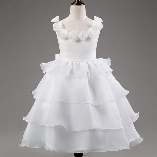 

girl's dresses 2021 summer children girls sleeveless baby ball gown dress kids party wedding for flower girl 3-11y, Red;yellow