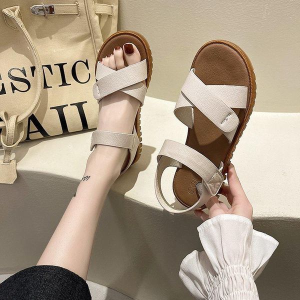 

sandals women's summer flat bottom 2021 tendon soft simple beach shoes and slippers women, Black