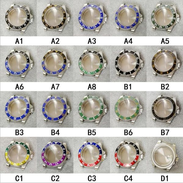 

repair tools & kits 40mm brushed stainless steel case right-handed ceramic ring sapphire glass premium watch accessories