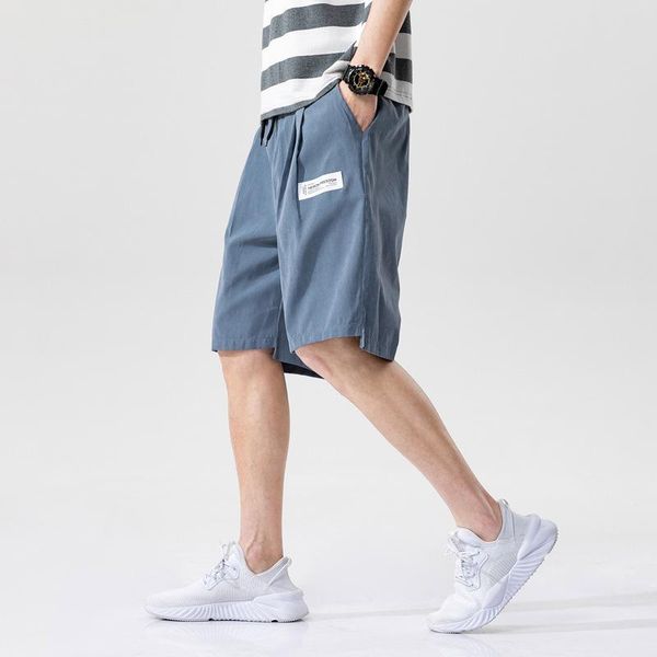 

men's shorts summer style korean plus size loose casual pants trendy sports five-point solid color, White;black