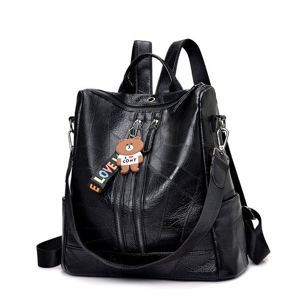 

three use backpack fashion student schoolbag leisure sheep pattern versatile travel bag