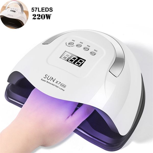 

professional nail lamp gel lacquer dryer machine uv curing light pedicure manicure s sun x7max led 211118