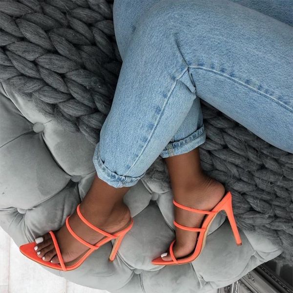 

ladies sandals summer pointed cross sharp point toe 11cm heels dress shoes women's high party wedding, Black