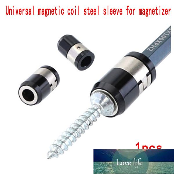 Set di cacciaviti con manicotto in acciaio con anello magnetico universale, magnetizzatore a testa di cacciavite interamente in metallo