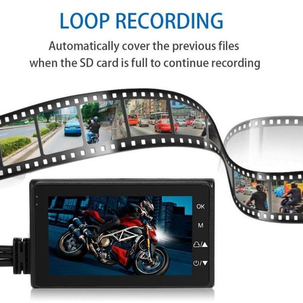 

dual lens hidden motorcycle driving recorder logger car dvr dvrs