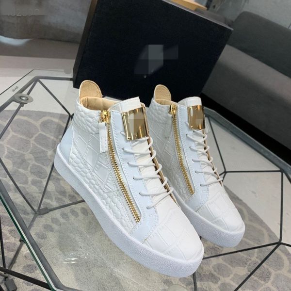 

giuseppe casual shoes real leather sneakers men shoes chaussures de designer loafers martin frankie the crocodile grain diamond amnb00001, Black
