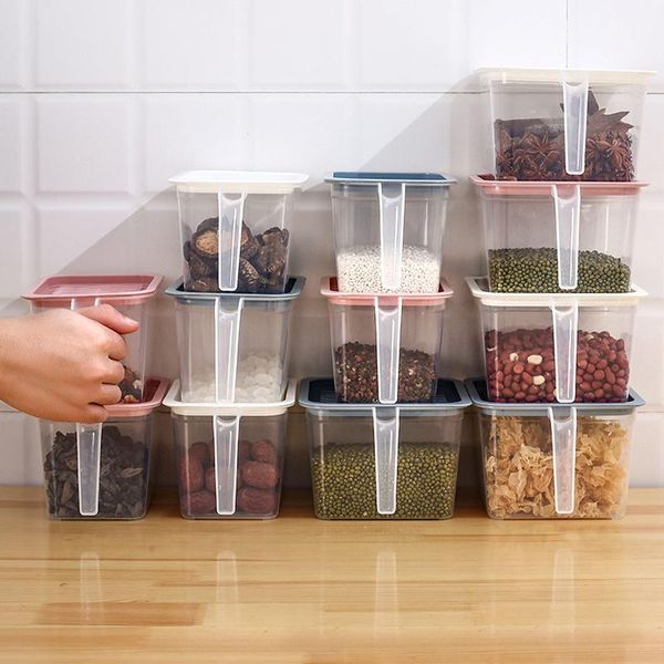 

storage bottles & jars kitchen transparent box 5/1pcs sealed jar grains beans organizer food containers refrigerator boxes