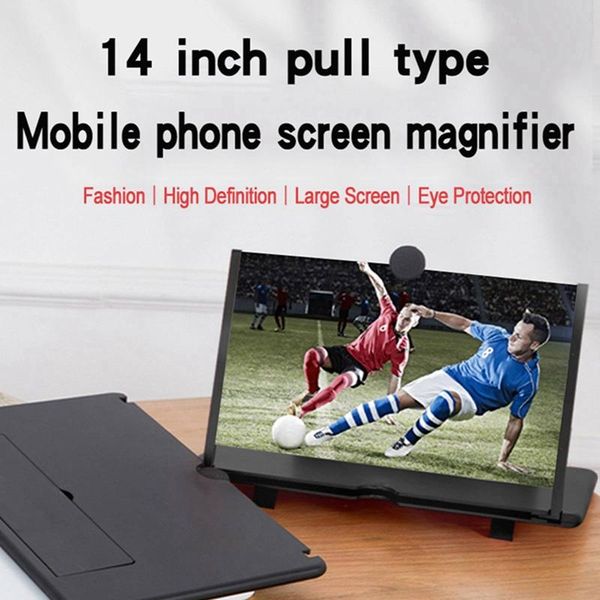 

inches 3d screen mobile phone video magnifier for cell smartphone enlarged stand bracket mounts & holders