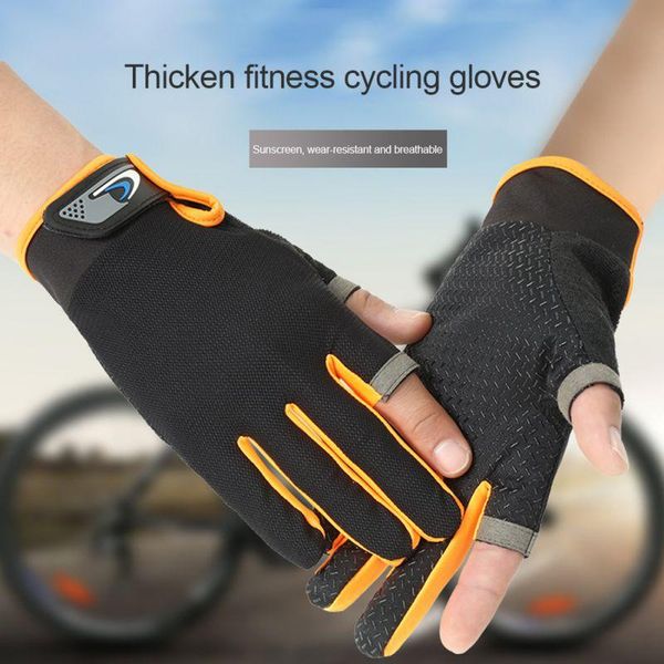 

cycling gloves fishing outdoor non-slip sports accessories, Black