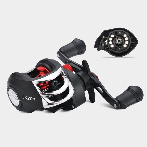 

baitcasting reels portable fishing reel 17+1 ball bearing 7.1:1 high gear ratio aluminum alloy spool tool
