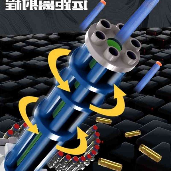 

23gatling heavy machine egg automatic shell throwing soft bullet toy gun boy electric continuous firing children's simulation