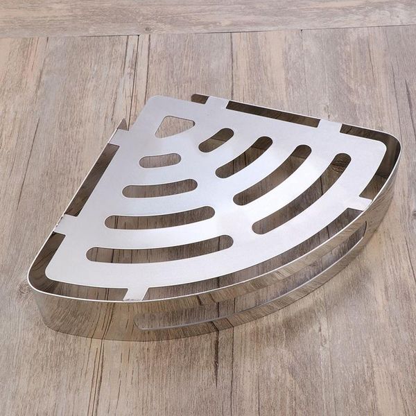 

bathroom shelves triple-cornered shower rack nail-wall mount storage