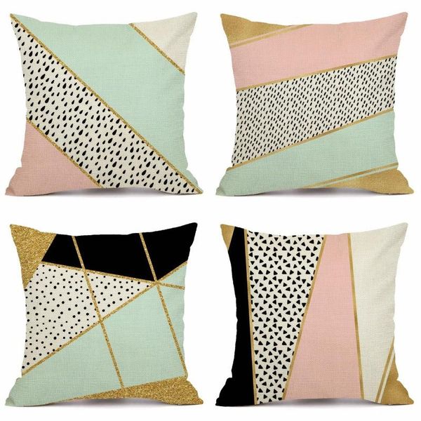 

colorful geometric pillowcase sofa square decorative throw pillow cover car cushion 45x45cm ac159 cushion/decorative