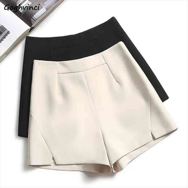 

plus size s-5xl solid women shorts high waits zipper fly all-match outwear female leisure bottom korean style oversize chic, White;black
