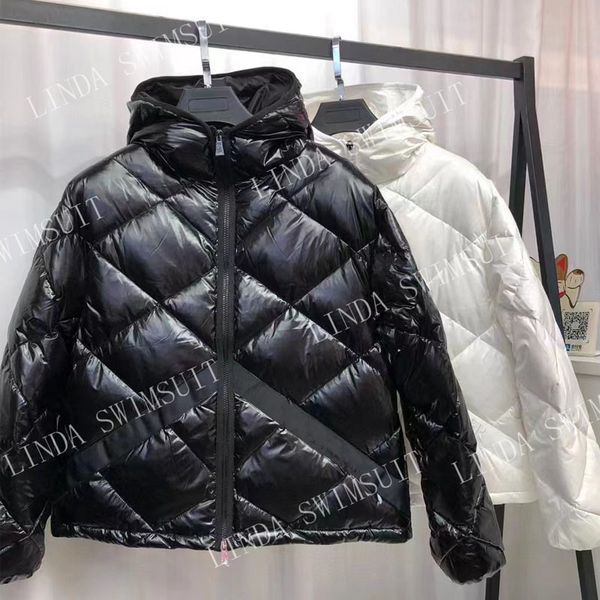 

men women designer rhombic down real jackets coat winter outdoor cold-proof thickened warm stracket suit casual solid camouflage color mmc 0, Black