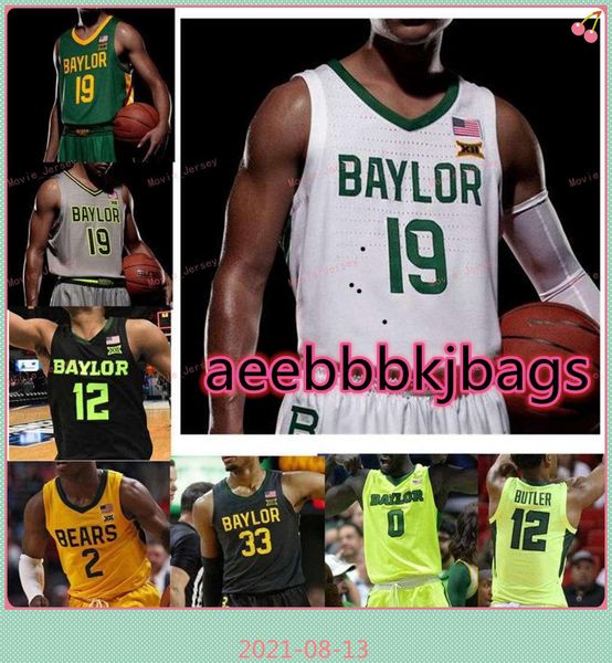 

stitched custom 13 jackson moffatt jersey obim okeke 2 devonte bandoo 22 jake lindsey 3 king mcclure baylor bears men women youth, Black
