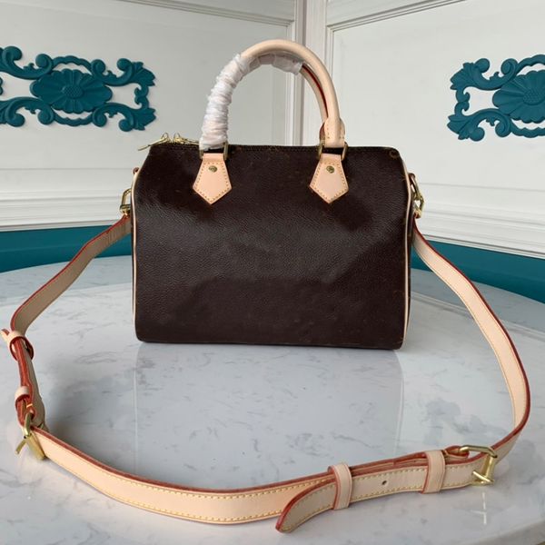 

crossbody bags women travelling bag handbag classic flower grain genuine leather handle letter printing zipper removable shoulder strap